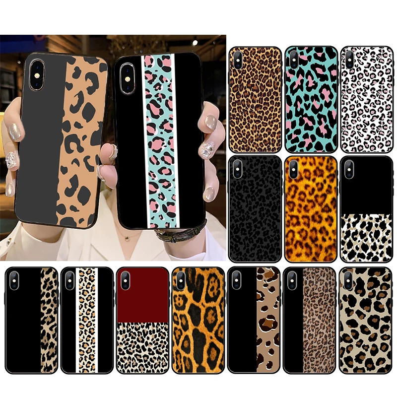 

Leopard Print Phone Cases for iphone 13 12 11 Pro Max Case For iPhone 12mini XS MAX X XR SE2 8 7 PlusCase
