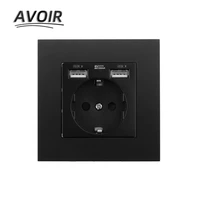 avoir euderu 16a socket dual usb charging port home wall power socket double socket electrical outlet pc panel