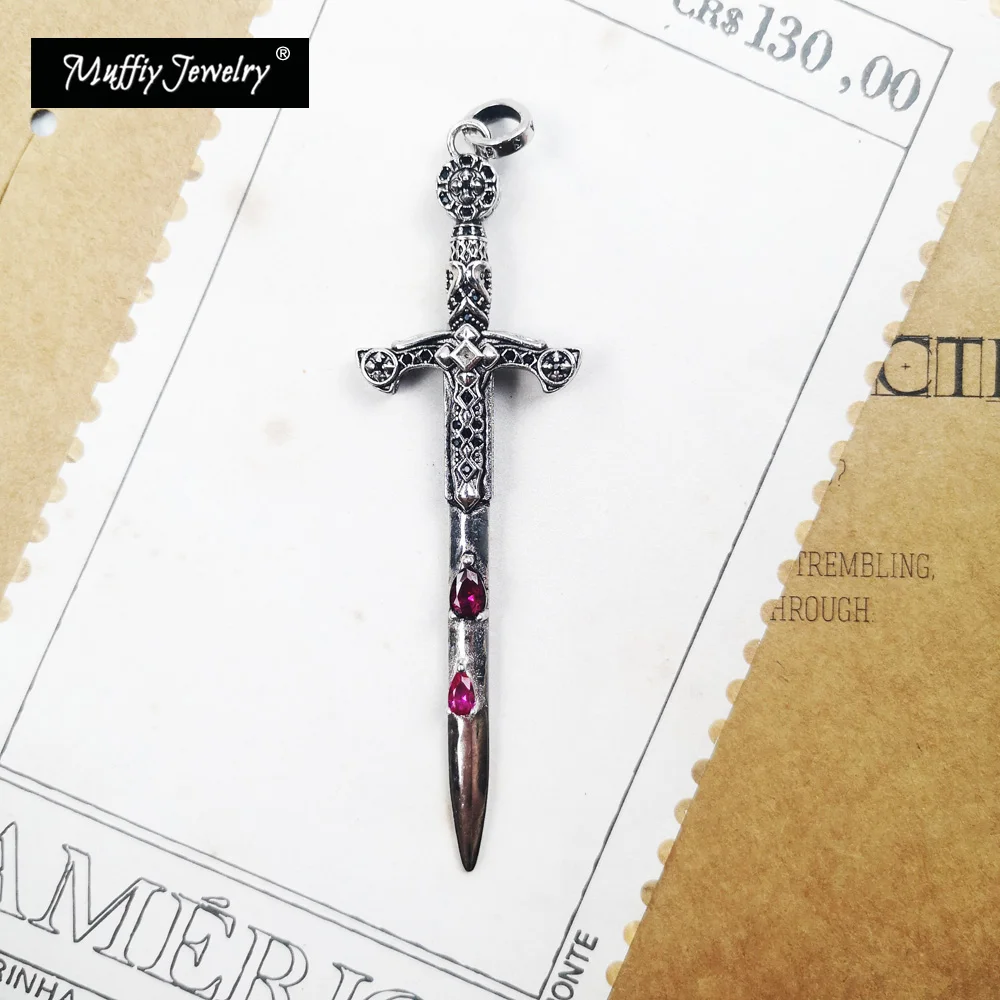

925 Стерлинговое серебро подвеска в виде меча с крови подходит ожерелье 2021 новый ювелирные украшения Фэнтези Bijoux (украшения своими руками) ак...
