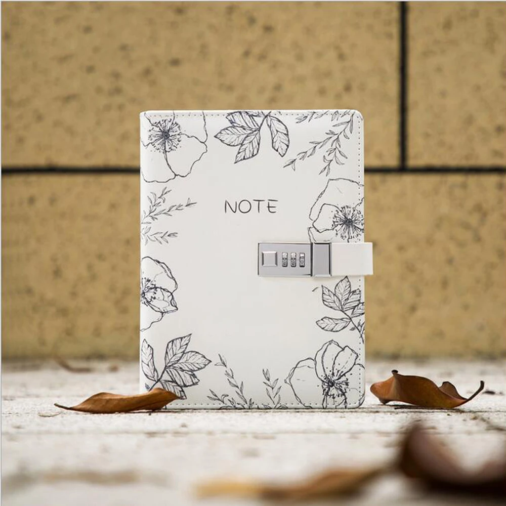 

TATCAT A5 Size Lockable Diary Leather Locking Spring Binder Planner Agenda Personal Diaries TPN116