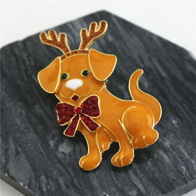 Customized Christmas gifts 2020 new dog brooch corsage clothing accessories women | Украшения и аксессуары