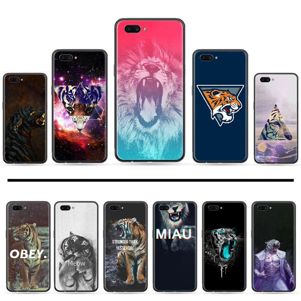 Прочный силиконовый чехол с головой тигра для OPPO A ax 3 5 37 57 59 73 75 83 71 2018 11 1k s