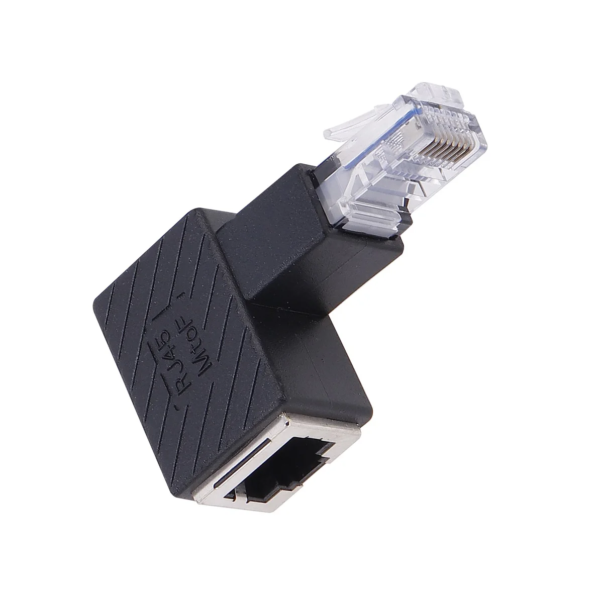 90-градусный 8P8C RJ45 Преобразователь Ethernet сетевой адаптер удлинитель многоугольный