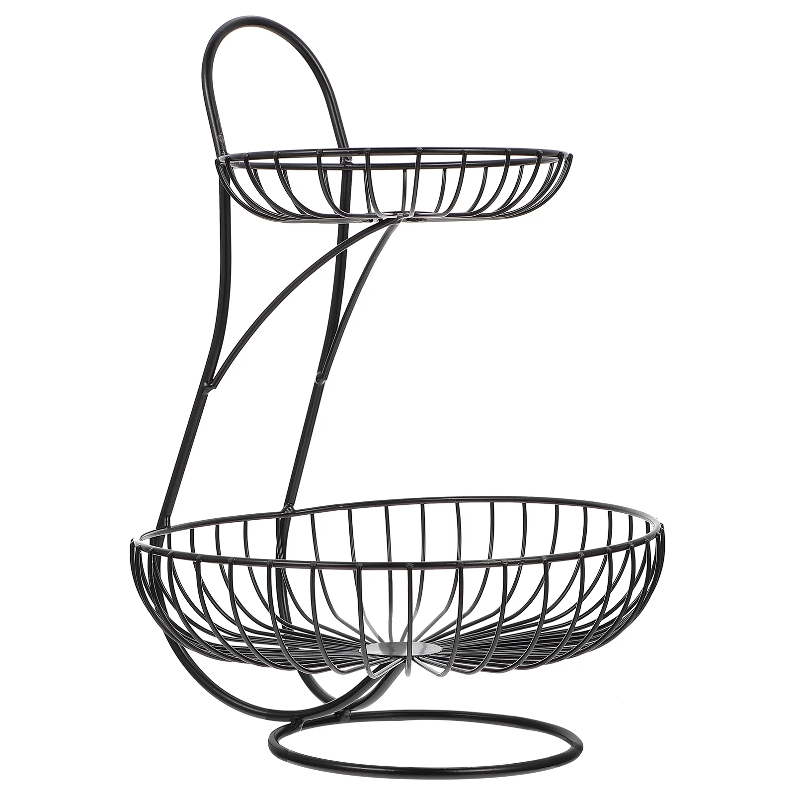 

1PC Double-layer Iron Art Fruit Plate Home Light Luxury Fruit Plate Fruit Basket