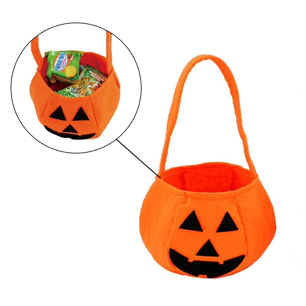 Хэллоуин Нетканая ткань складная сумка для хранения Тыква фонарь мешок конфеты