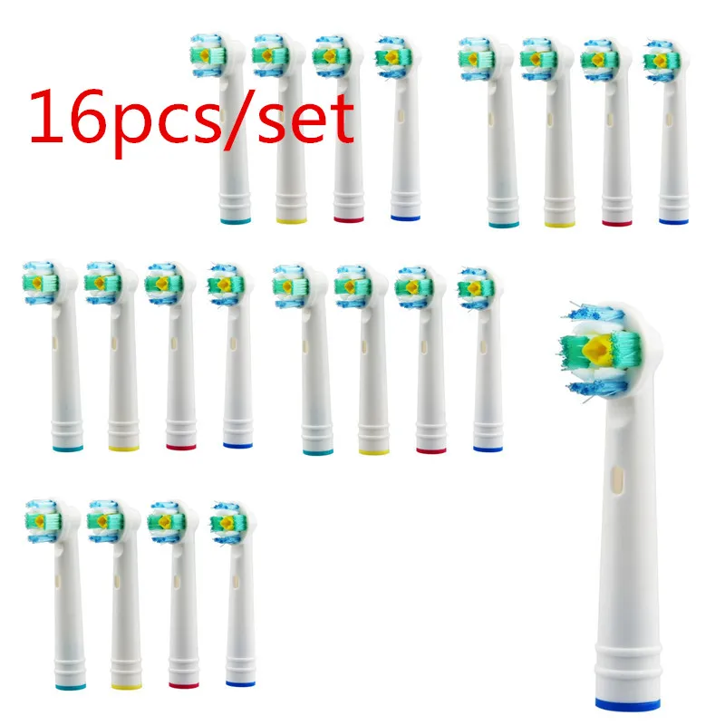 16 Pcs Новые поступления 40 шт или 16 шт или 12 шт или 8 шт электрическая зубная щетка головка для гигиены полости рта B Сменные насадки для зубной щетки - Цвет: 16 Pcs