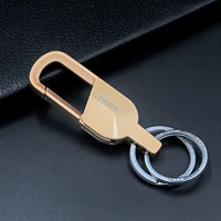 omuda car keychain men and women waist coupler key chain double ring key ring stainless steel zinc alloy key chain accessories
