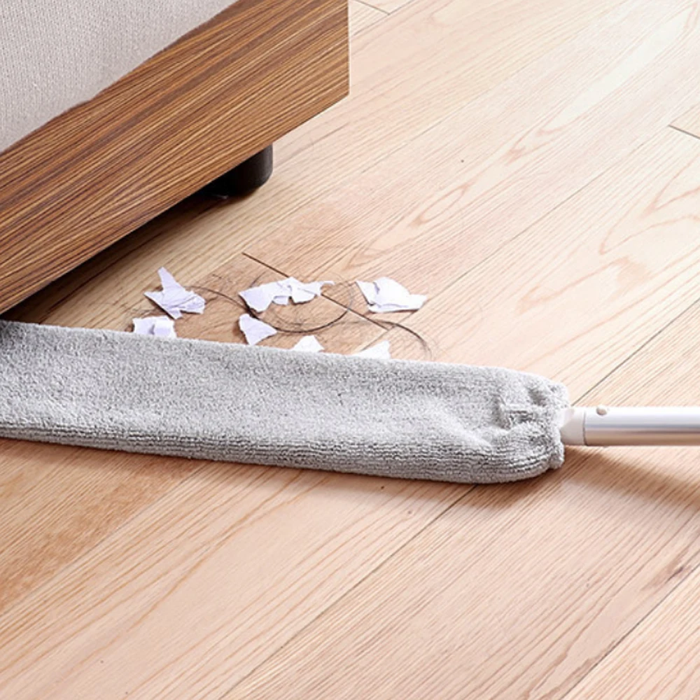 3in1 инструмент для чистки углов уголок Duster ложки с длинной ручкой салфетка уборки
