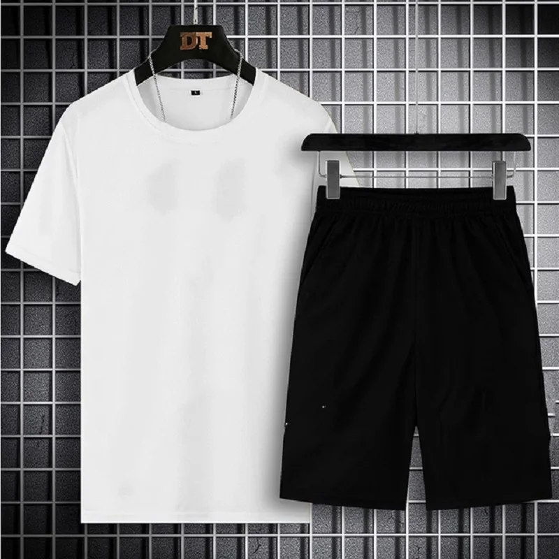 

Men's Print Sportswear Casual Breathable Trend T-shirt and Shorts Set for Summer 2021 New