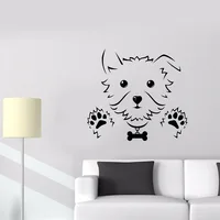 Puppy Dog Wall Decal For Pet Store Baby Animal Toy Vinyl Wall Sticker For Bedroom Home Decor Accessories For Living Room W787