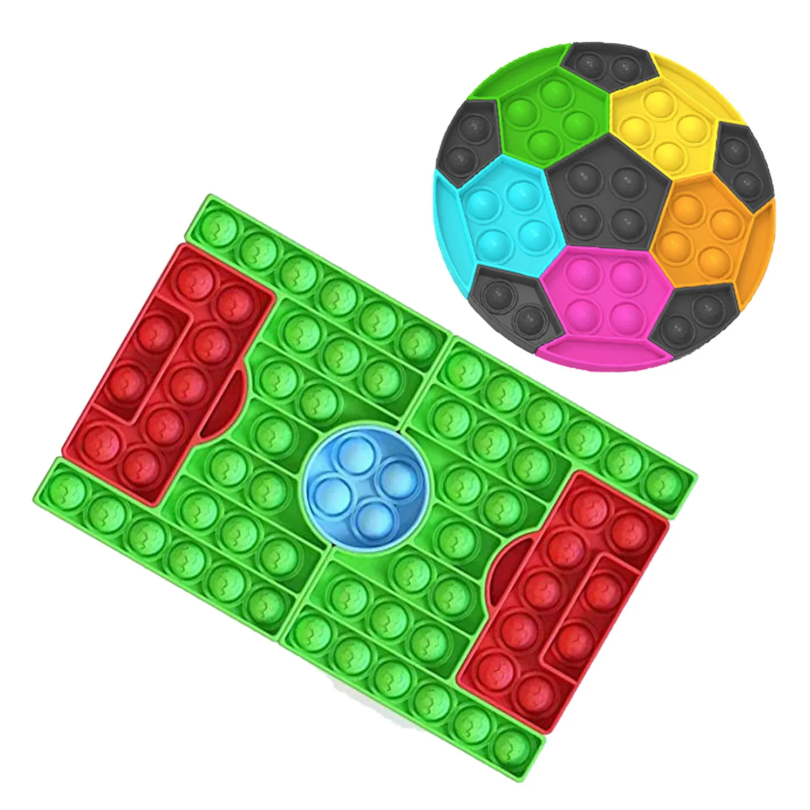

2pcs Fidget Reliver Stress Toys Rainbow Football Push Bubble Antistress Toys Simple Dimple Sensory Toy To Relieve Autism Spielze