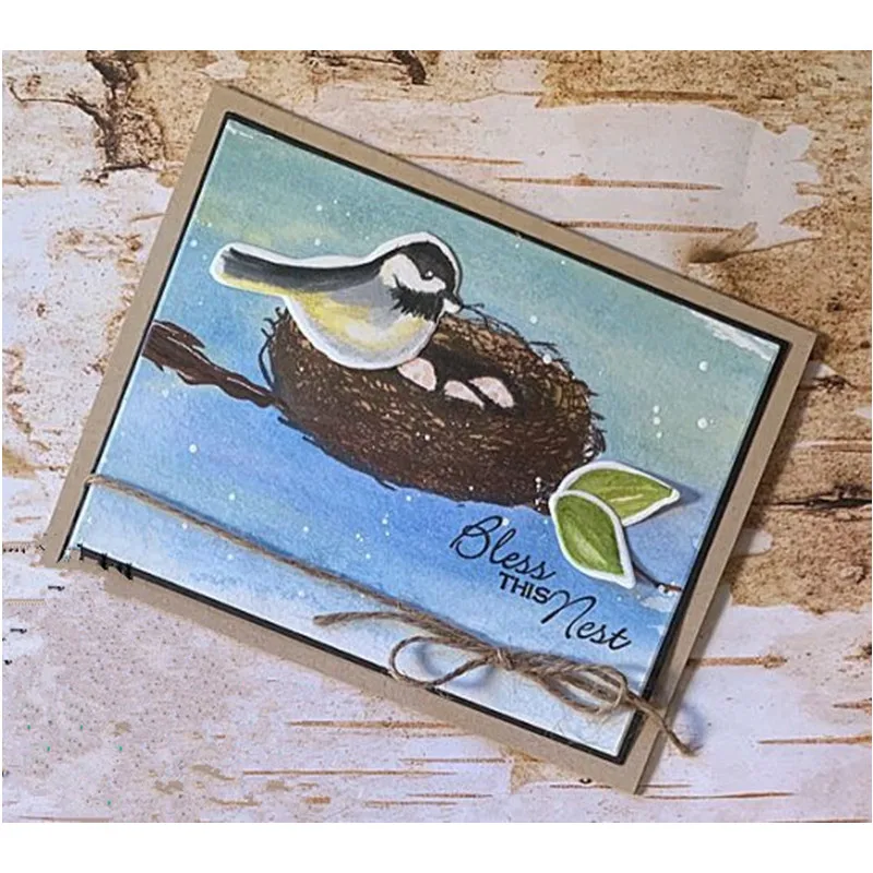 

2021 New Metal Cutting Dies and Stamps Animals Scrapbooking for Paper Making Bird's Nest Die Set Embossing Frames Card Craft