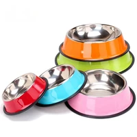 multi size stainless steel pet dog bowl non slip cat dog feeder bowl for dogs small medium large dog feede accessories