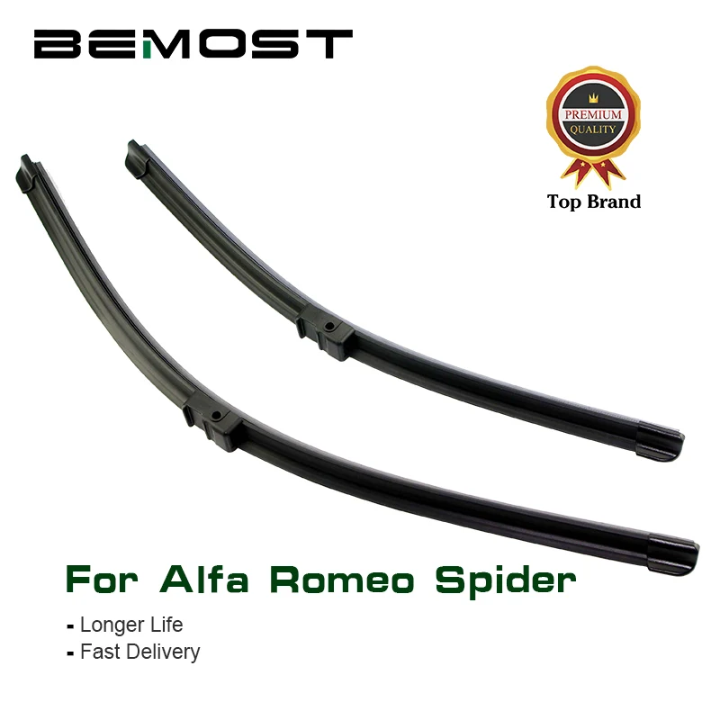 

BEMOST Car Windscreen Wiper Blades Natural Rubber For Alfa Romeo Spider 23"+18",2006 2007 2008 2009 2010 Fit Side Pin Arm