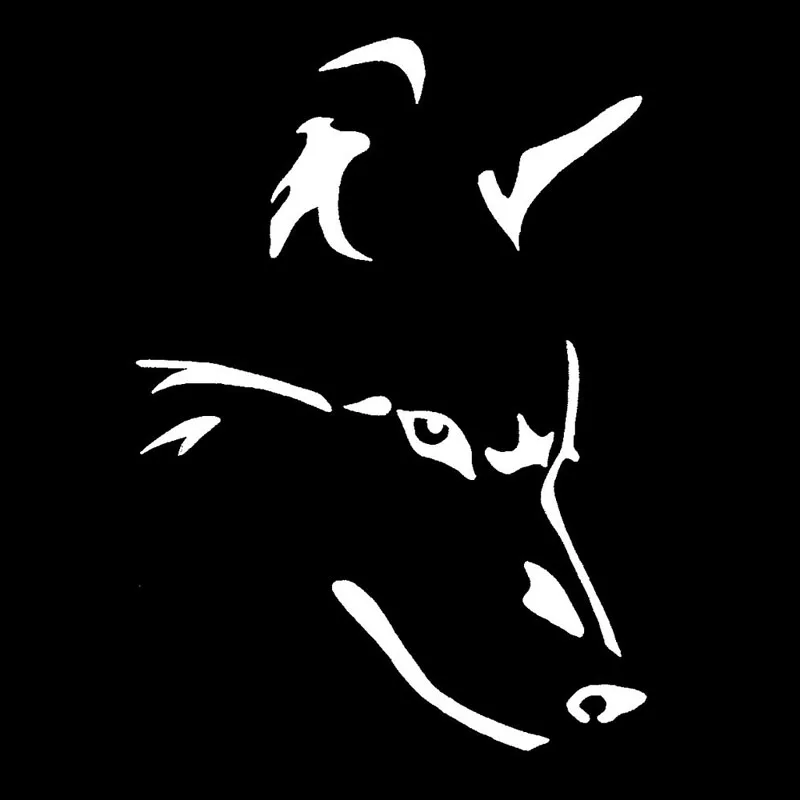 

Creative High Quality Wolf Brief Strokes Car Stickers Vinyl Waterproof Decals PVC 20cm X 15cm