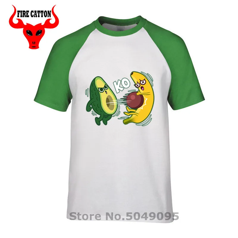 Авокадо против банана футболки мужские забавные авокадо ко с изображением