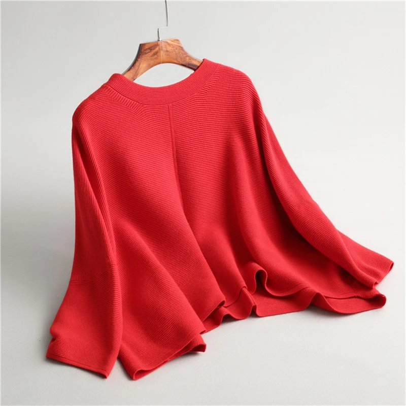 LANMREM High Street Верхняя одежда свитер сплошной цвет Нерегулярные Круглый вырез