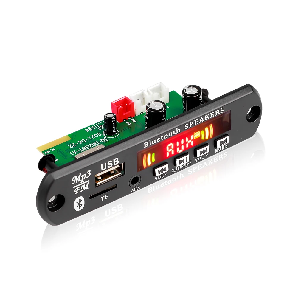 

Автомобильный MP3-плеер Bluetooth V5.0, USB-модуль записи, FM-радио, динамик