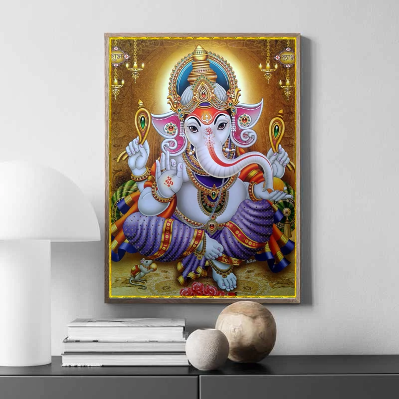 

Ganesha Art Wallpaper Wall Art Canvas Poster And Print Canvas Painting Oil Decorative Picture Living Room Home Decor Artwork HD