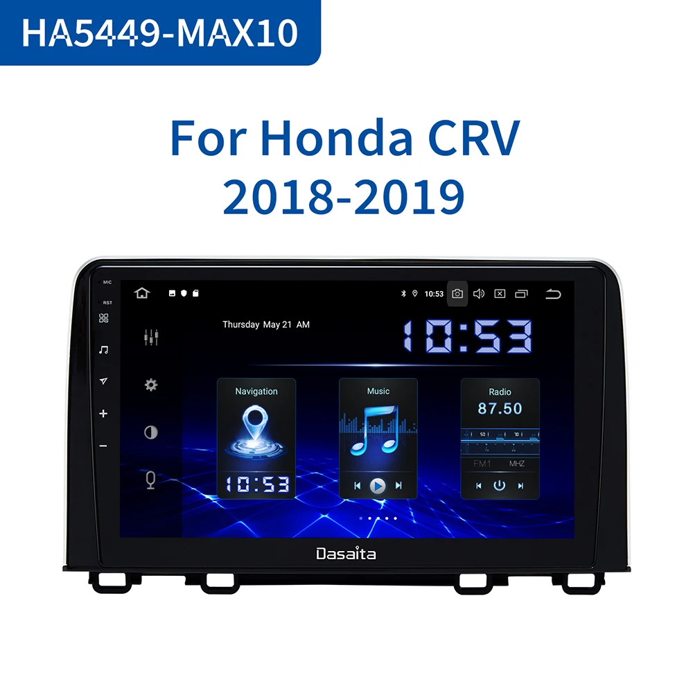 Dasaita 9 &quotIPS экран 1 Din Android 10 0 автомобильное радио для Honda CR V 2018 CRV GPS Bluetooth