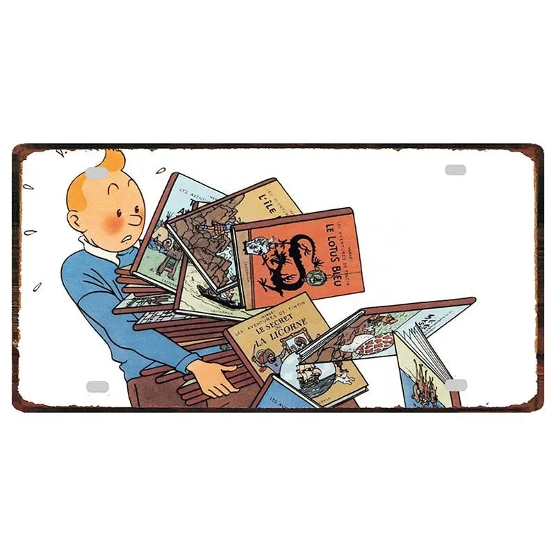 30x15 см любовь Тинтин мультфильм смешной комикс винтажный металлический знак