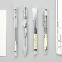 4 pcsset creative press gel pen black neuter pen 0 5mm drawing pens school writing stationery supplies high quality