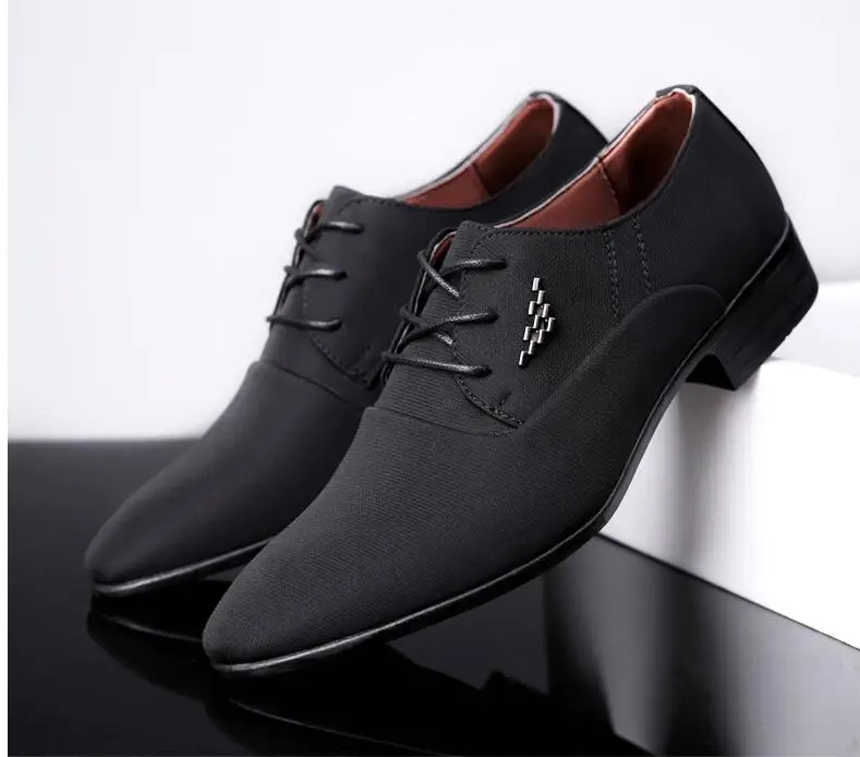 Туфли мужские классические в британском стиле броги с острым носком для свадьбы