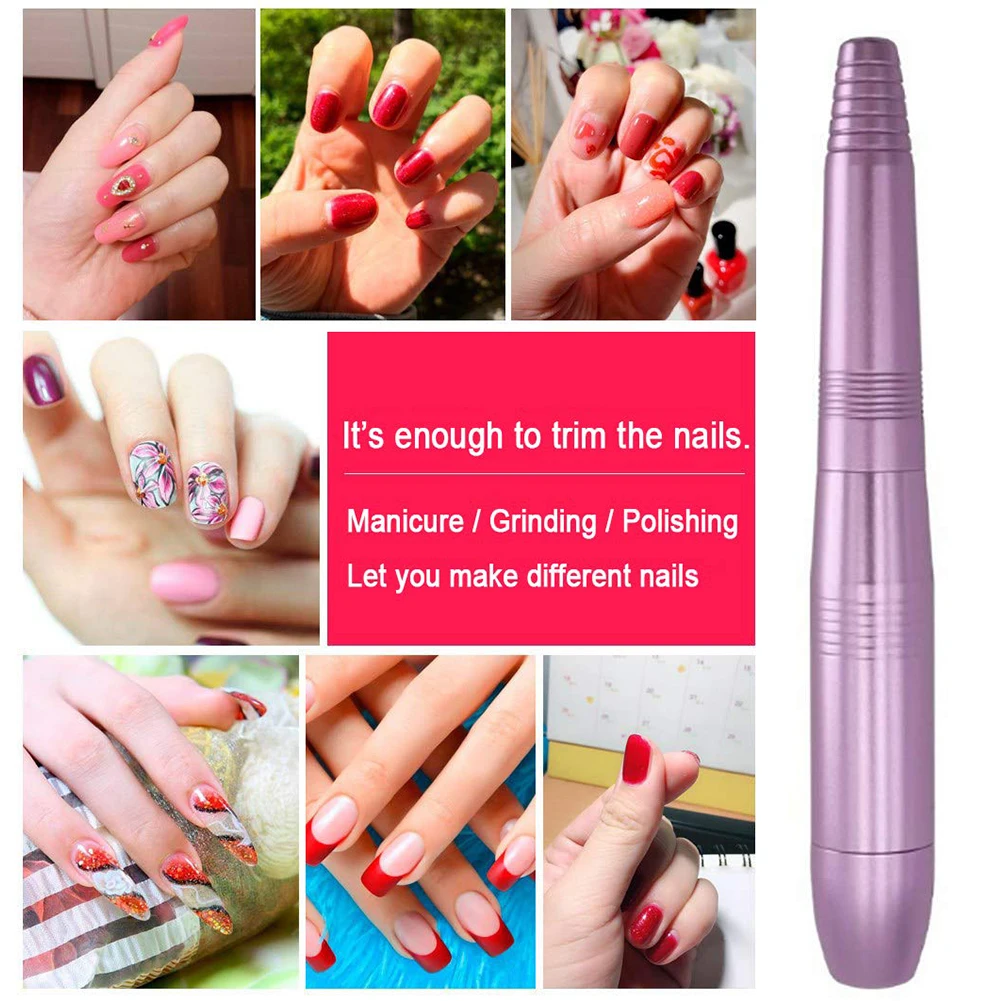

Portable Electric Nail Drill File Machine with Acrylic Nail Kit Set Professional 20000rpm Manicure Pedicure Pen Nail Polisher