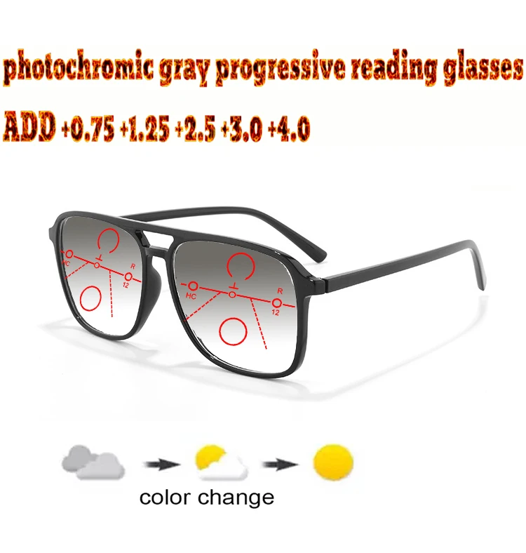 Silverf прогрессивные очки для чтения большой Размеры Для мужчин Woem Сверхлегкий + 1 0 5