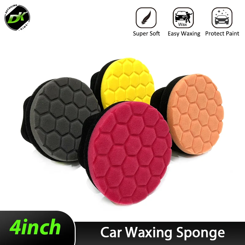 

4" Inch Round Car Waxing Applicator Sponge For Boat & Auto Safety Spread Sealant/Wax/Glazes/Dressing Car Care