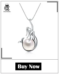 ORSA JEWELS 925 пробы серебряные женские ожерелья и подвески из пресноводного жемчуга уникальный кулон Русалочка Модные женские ювелирные изделия PSN48