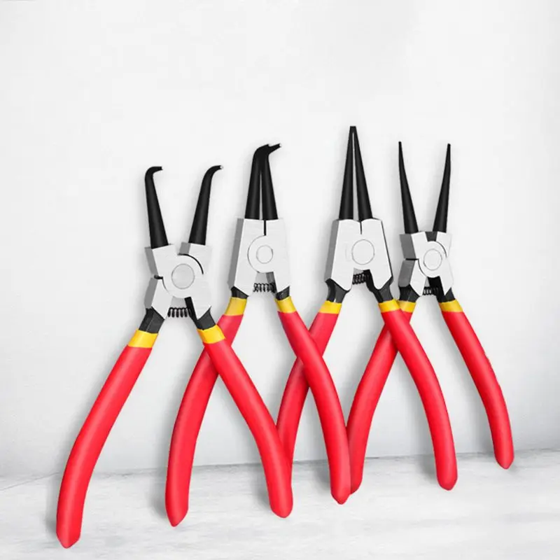 

4 Pcs 7in Circlip Pliers Internal External Spring Bent Straight Snap Ring Crimp LX0D