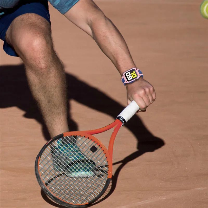 

Sports Band Case Cover for Apple Watch Case Series 5 4 Silicone Band 44mm 40mm Apple watch 5 4 strap band Strap Shockproof Frame