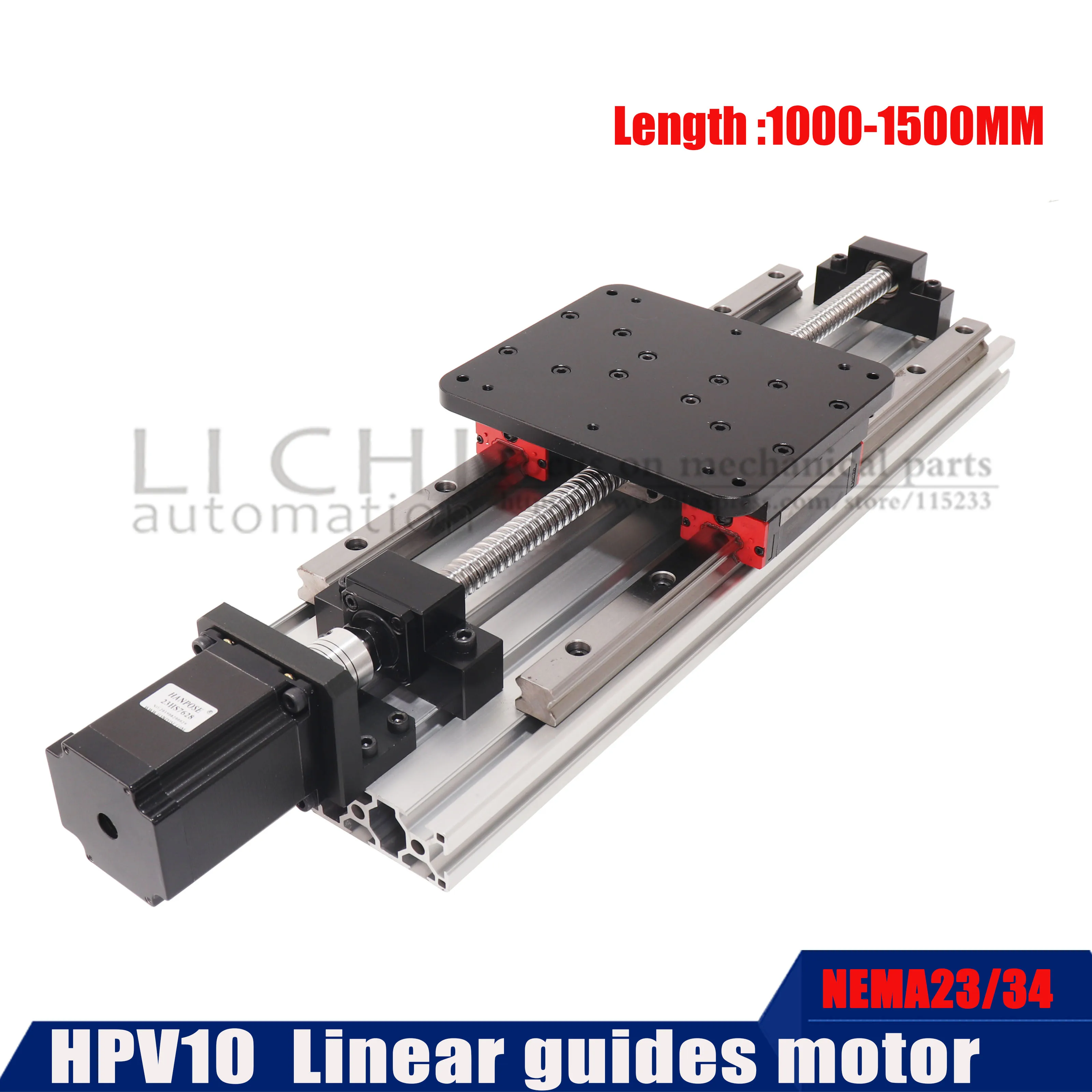 

HPV10 SFU1605 23HS5628 effective stroke 1000 1100 1200 1300 1400 1500mm stepper motor Linear Linear Guides SBR16 Ball screw