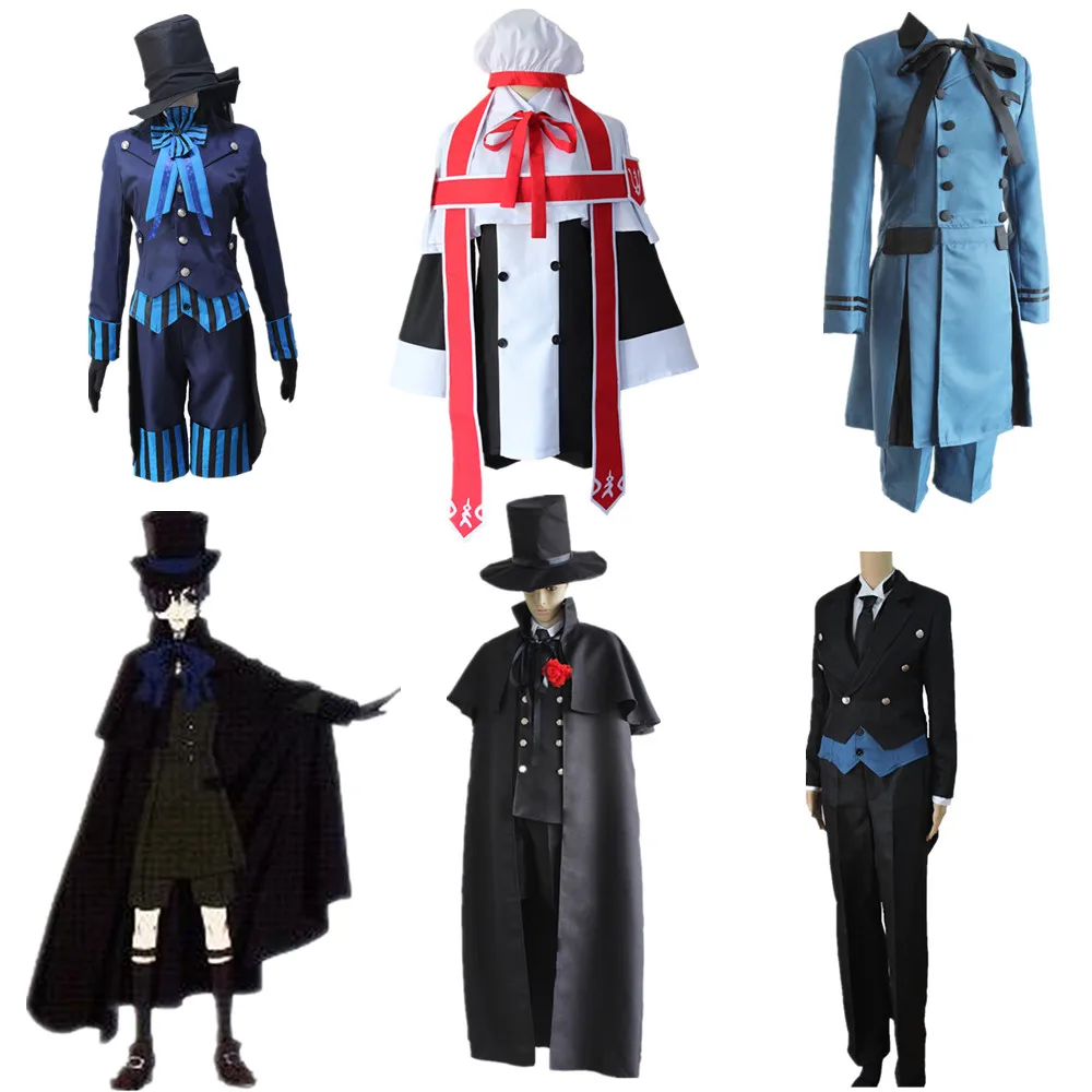 Черный Дворецкий 2 Kuroshitsuji Ciel Phantomhive Себастиан микаелис emboitement Sebasti костюм Лолиты