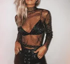 Hirigin 2021 женский сетчатый топ, сексуальный прозрачный топ, водолазка, прозрачная одежда, женский костюм