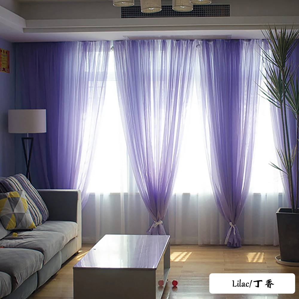 Современные однотонные тюлевые шторы для гостиной прозрачные марлевые
