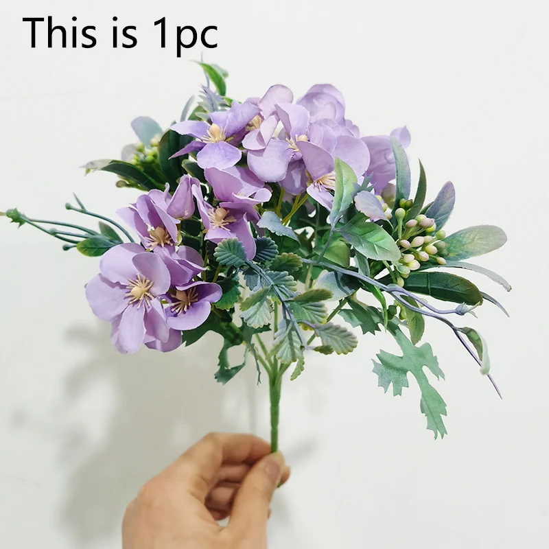 

Rose Bouquet Artificial Peony Silk Flowers Pink Hydrangea Plastic Fake Flowers Home Wedding Decoration Table Centerpieces
