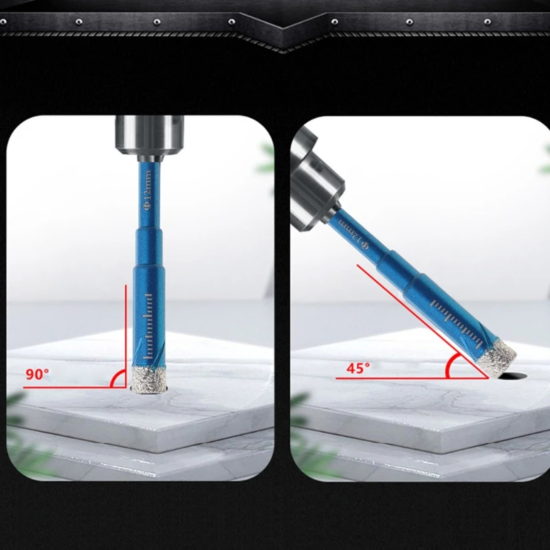 Прочное сверло с алмазным покрытием насадка для сухого сверления стекла мрамора