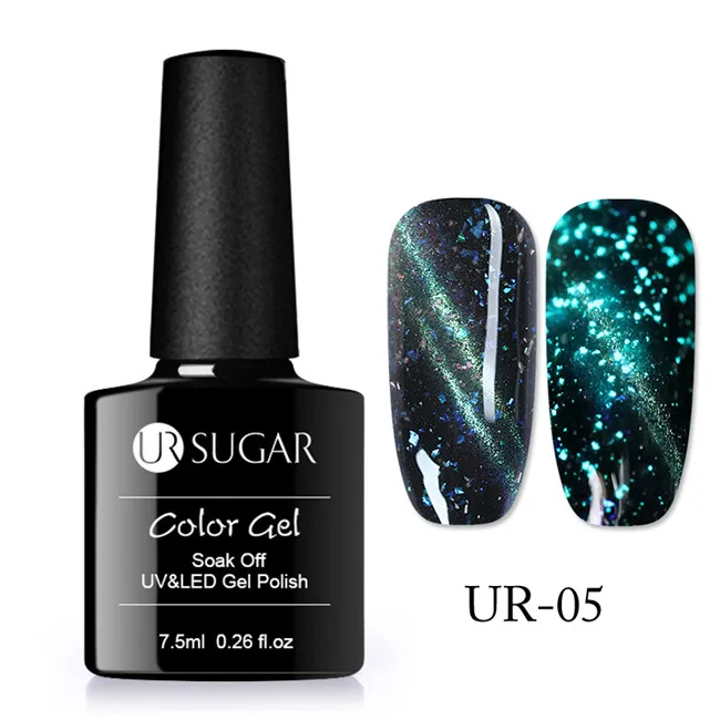 Luminous 5 Ur Sugar 7,5 мл 9D Гель-лак для ногтей с эффектом «кошачий глаз» лак Хамелеон для использования с магнитом УФ Гель-лак 5D Фиолетовый Синий замачиваемый УФ светодиодный Гель-лак для ногтей - Цвет: Luminous 5