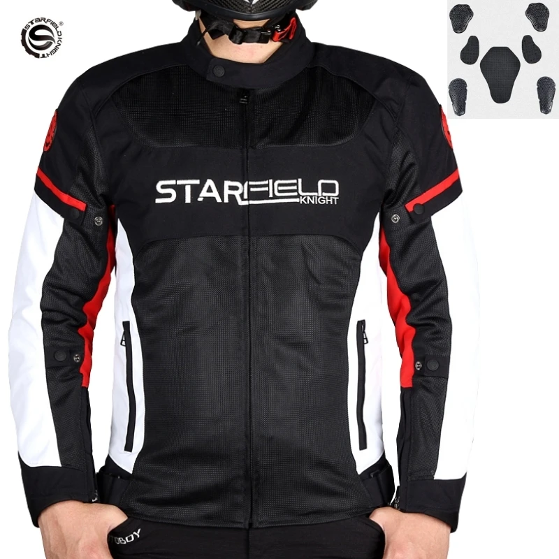 

Men Motorcycle Jacket Summer Breathable Motocross Jacket Waterproof Clothing Motorcyclist Clothes Off-Road Moto Armor Jacket