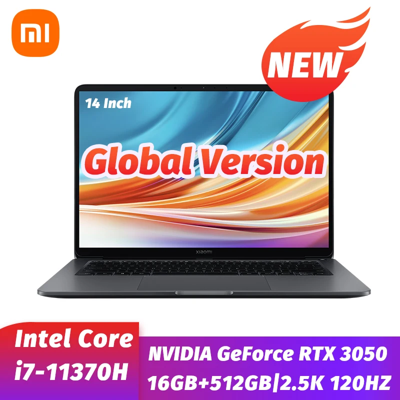 

Ультратонкий ноутбук Xiaomi Mi Laptop Pro X, 14 дюймов, 2021 K, 2,5 Гц, 120 ГБ