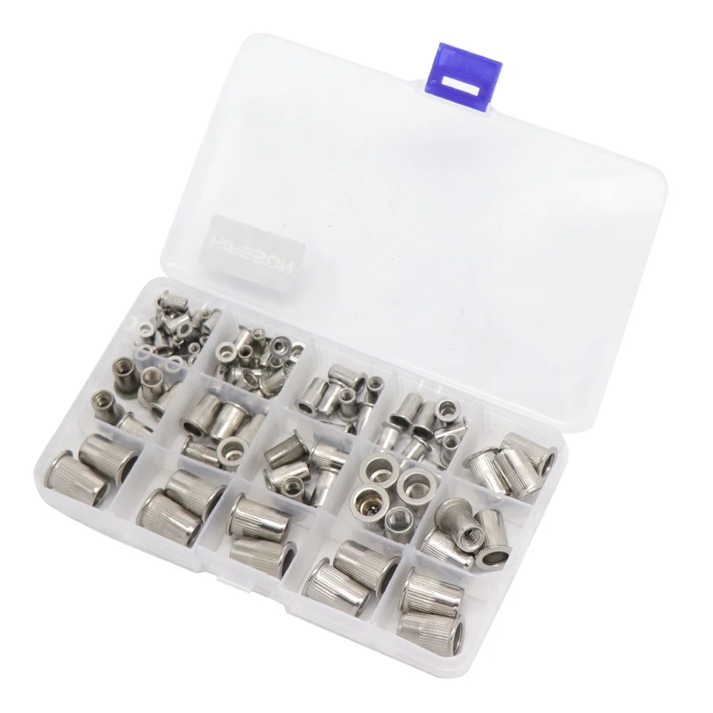 95Pcs and 300Pcs Stainless Steel Rivet Nut Rivnut Insert Nutsert KIT M3 M4 M5 M6 M8 M10 for Gun Riveting Riveter Tool | Инструменты