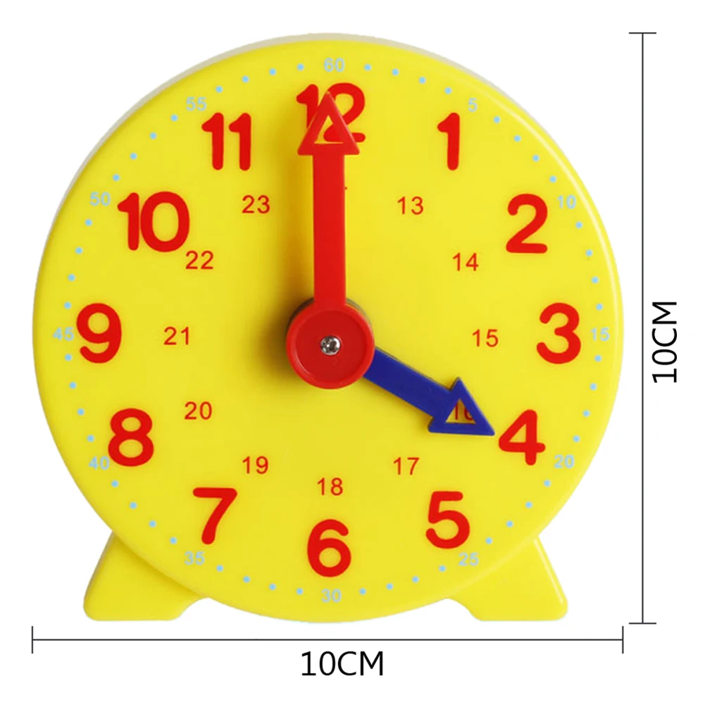 

10cm Plastic Clock Model Early Education Kids Children Toy Learning Resources Montessori Clock Models
