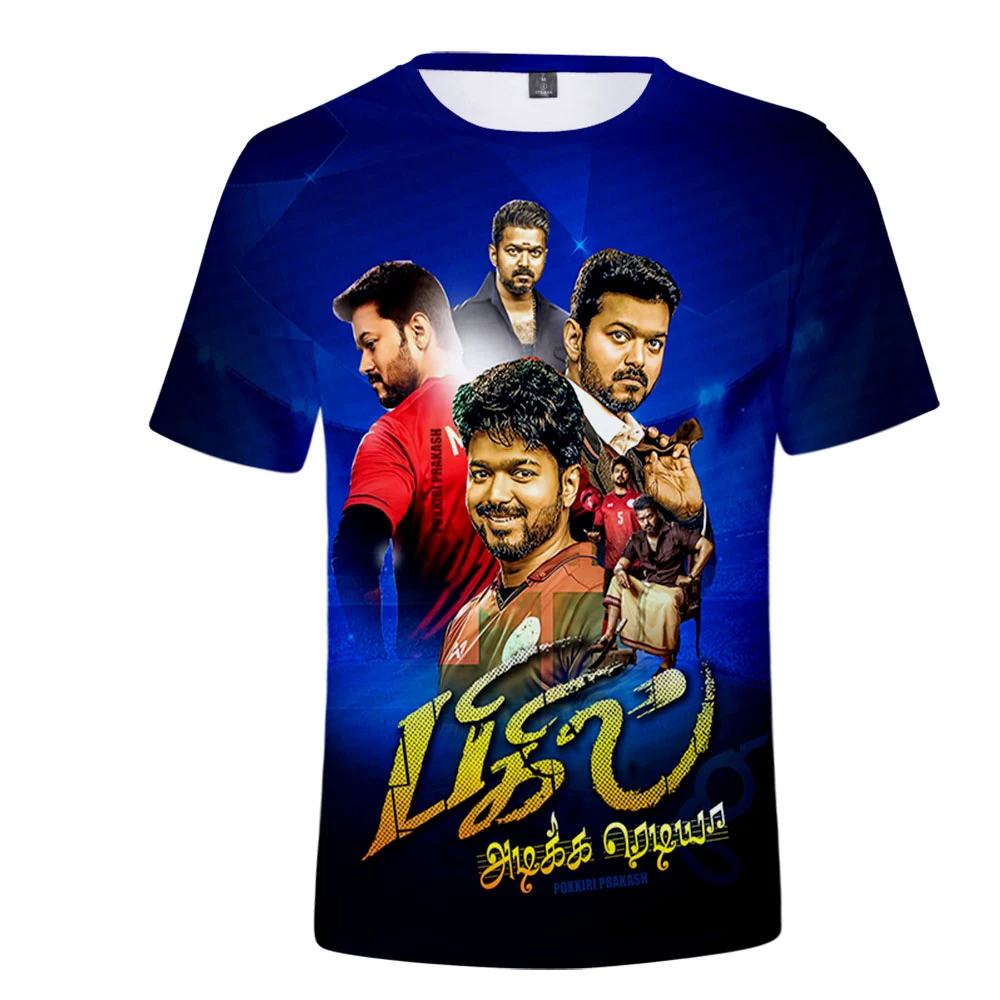 2019 Новинка индийский фильм бигил 3D футболка главный герой Виджай принт короткий