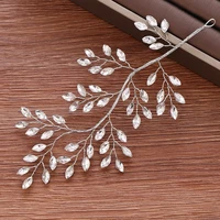 silver color rhinestone headband bridal tiara wedding hair jewelry leaf headband bridal hair accessories wedding headpiece