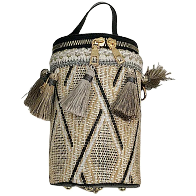 

72 Assorted Colored Pencils Organizer, Roll Up Washable Canvas Pencil Bag with High Quality Straw Woven Bag