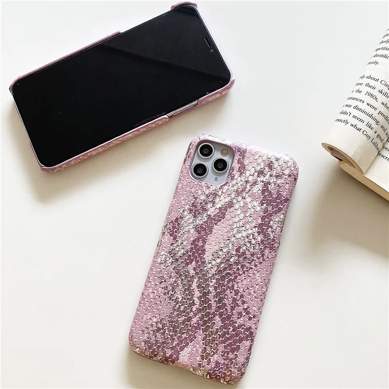 Роскошный чехол для телефона с текстурой под змеиную кожу iphone 11 Pro Max 7 8 plus X XR XS