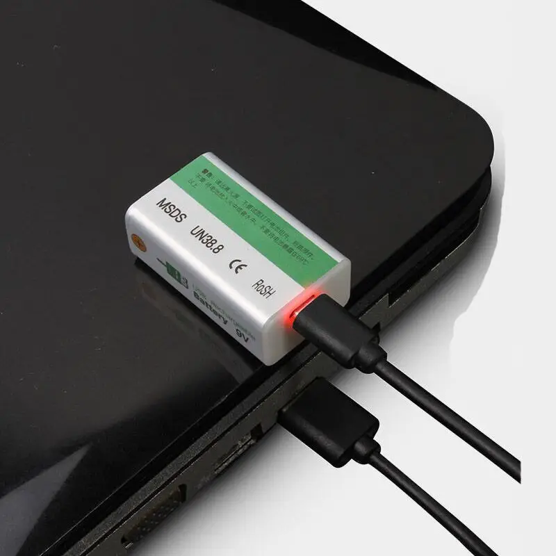 Литий-ионный аккумулятор 9 В USB-зарядка 5500 мАч подходит для камер и других серий