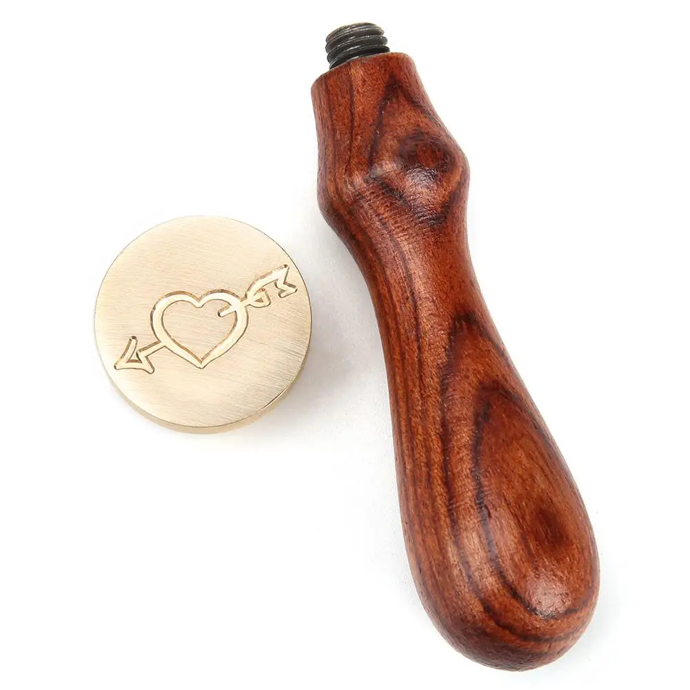 DIY Романтический воск штамп классическая печать ретро свадьба деревянная